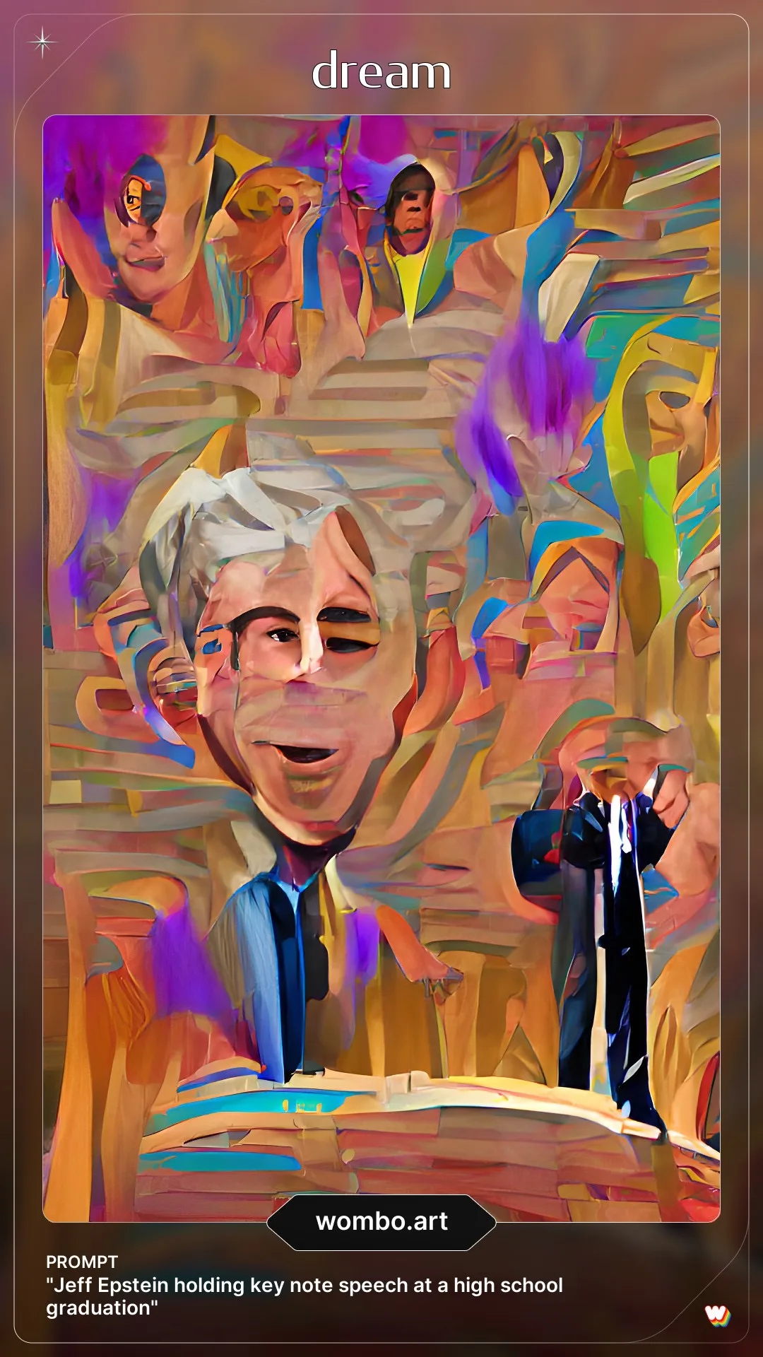 Jeff Epstein holding key note speech at a high school graduation