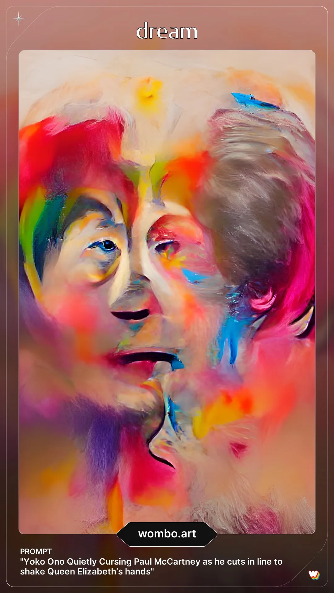 Yoko Ono Quietely Cursing Paul McCartney as he cuts in line to shake Queen Elizabeth's hands